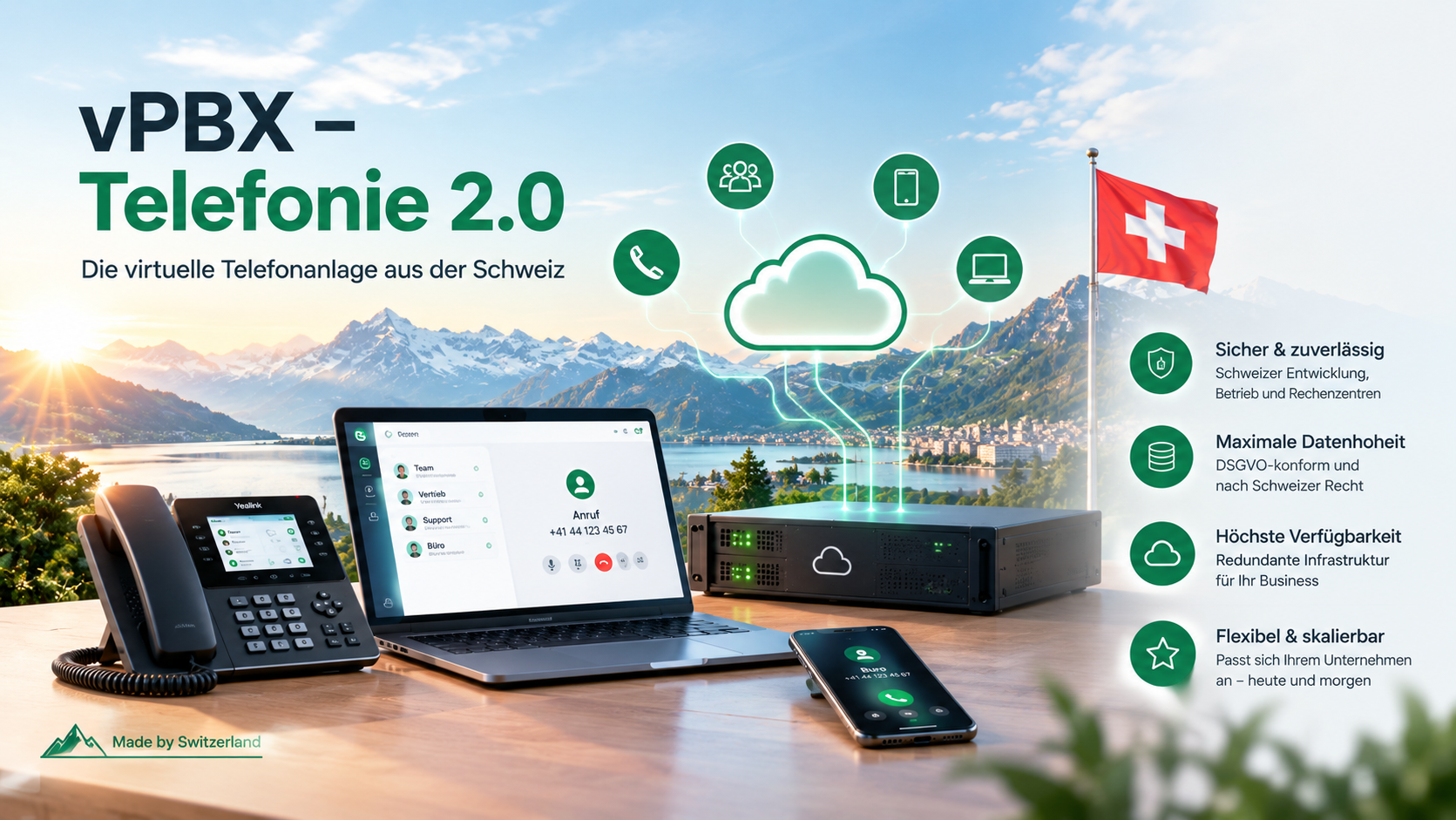 vPBX: virtuelle Telefonanlage aus der Schweiz