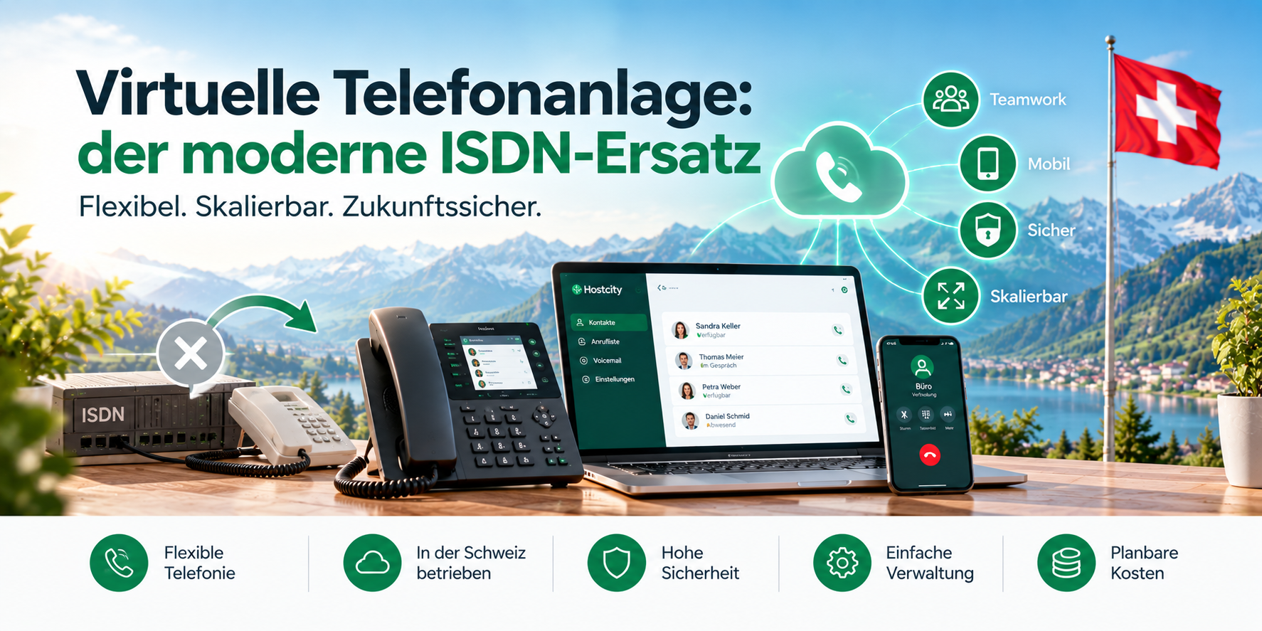 Moderne, virtuelle Telefonanlage als ISDN-Ersatz