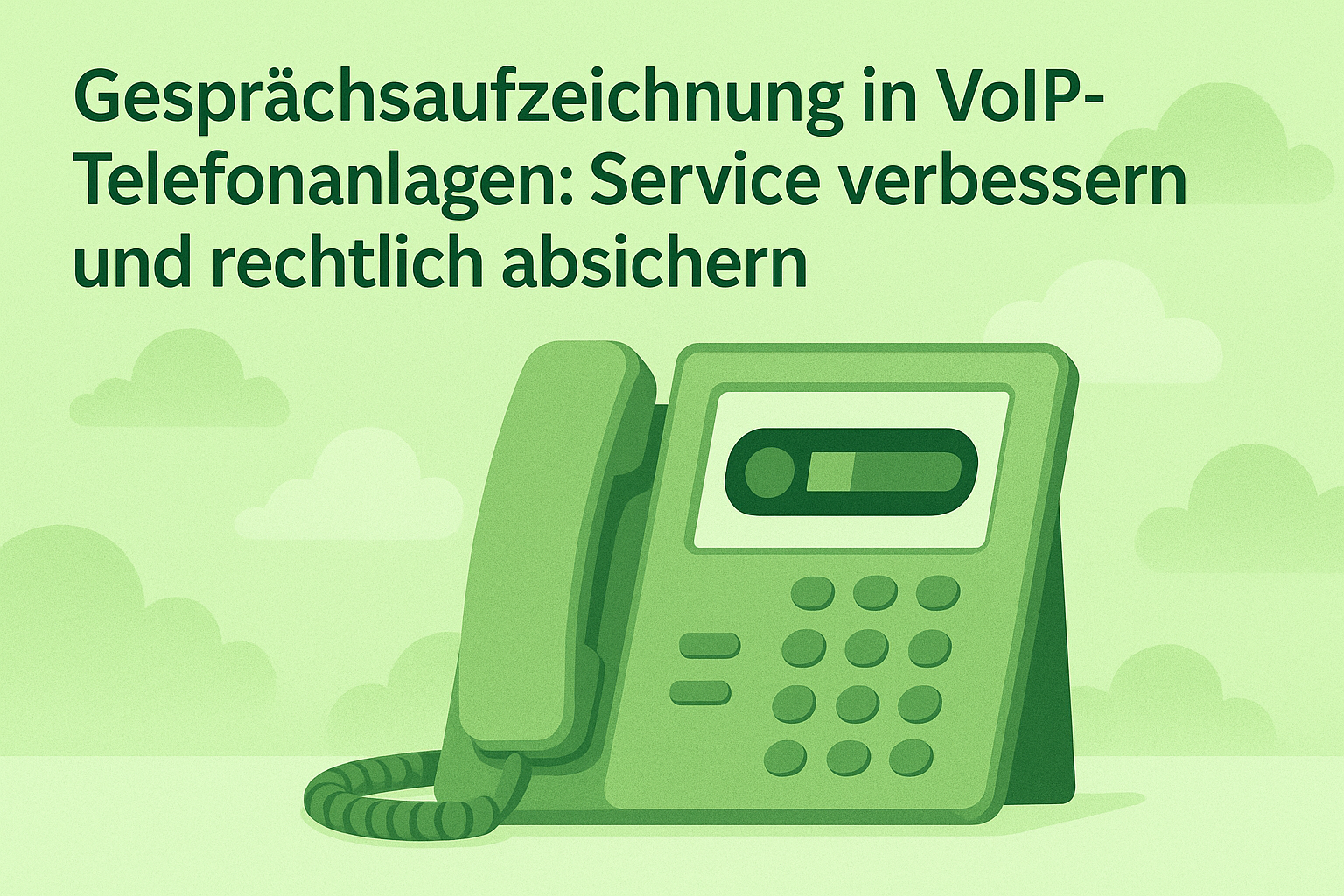 Gesprächsaufzeichnung in VoIP-Telefonanlagen: Service verbessern und rechtlich absichern