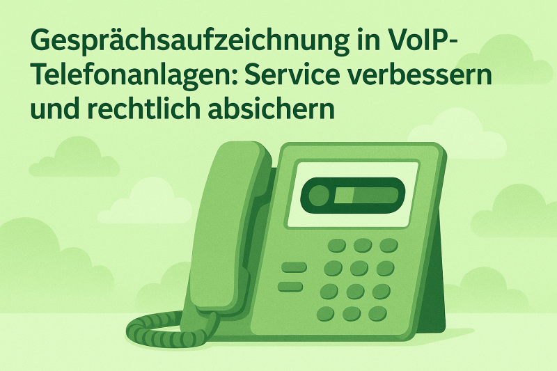 Gesprächsaufzeichnung in VoIP-Telefonanlagen: Service verbessern und rechtlich absichern